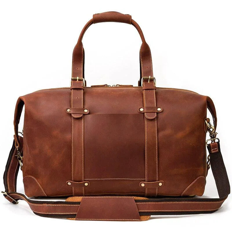 High-End Duncan Bolsa de viaje de piel Crazy Horse Casual