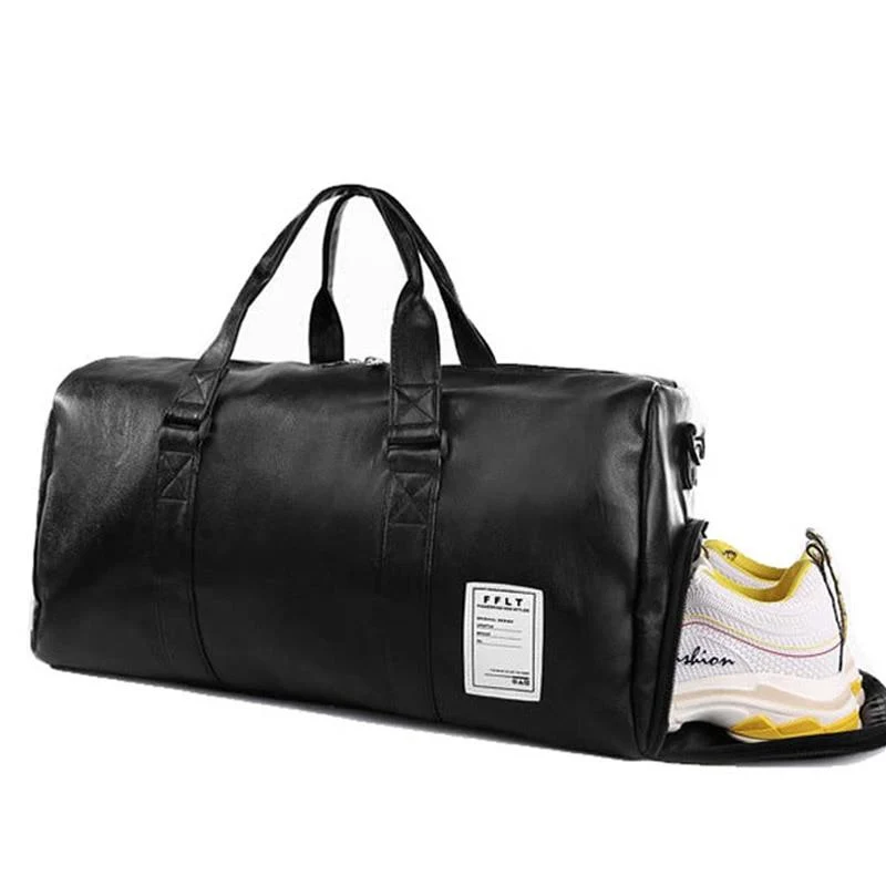 Breathable Thomas Bolsa de deporte de piel con bolsa para zapatos Flexible