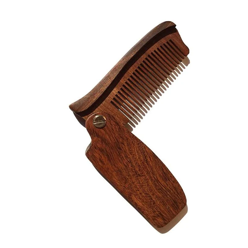 Fast Sandalwood Folding Beard Comb Minimalist