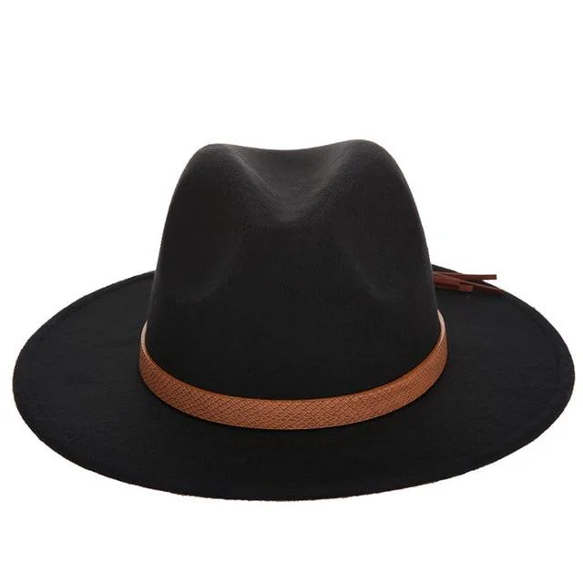 Enhanced Valencia Fedora Hat With Leather Band Reusable