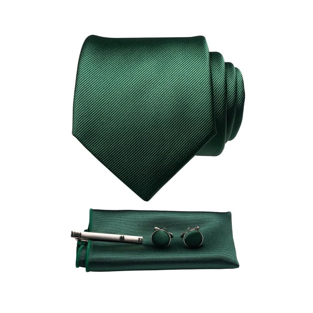 Pure Solid Silk Twill Tie Set First-Class