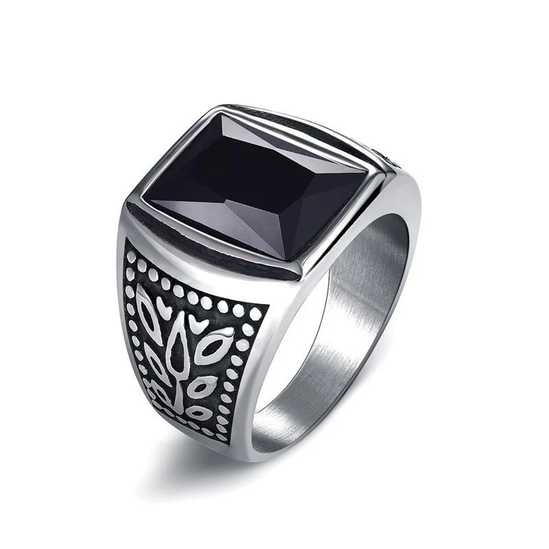 Modern Aplha Stone Signet Ring Responsible
