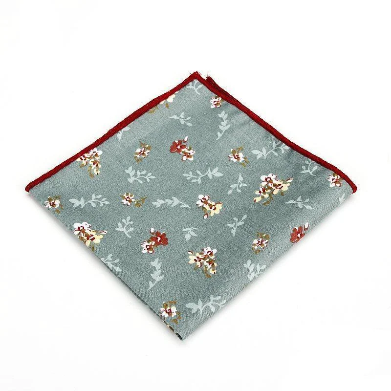 Organic Floral Boho Cotton Handkerchief Minimalist