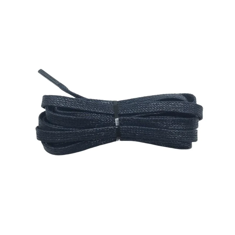 Fast 1 Pair Waxed Cotton Flat Shoelaces 23 to 70 Comfortable