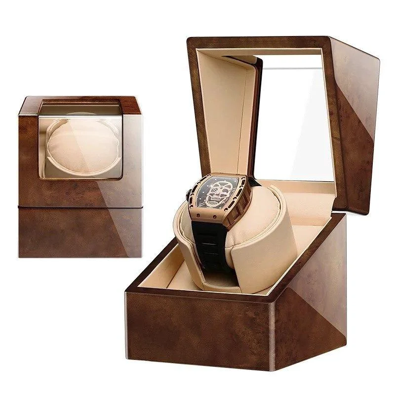 User-Friendly Fabrizio Camphorwood Box Mechanical Watch Winder Sustainable
