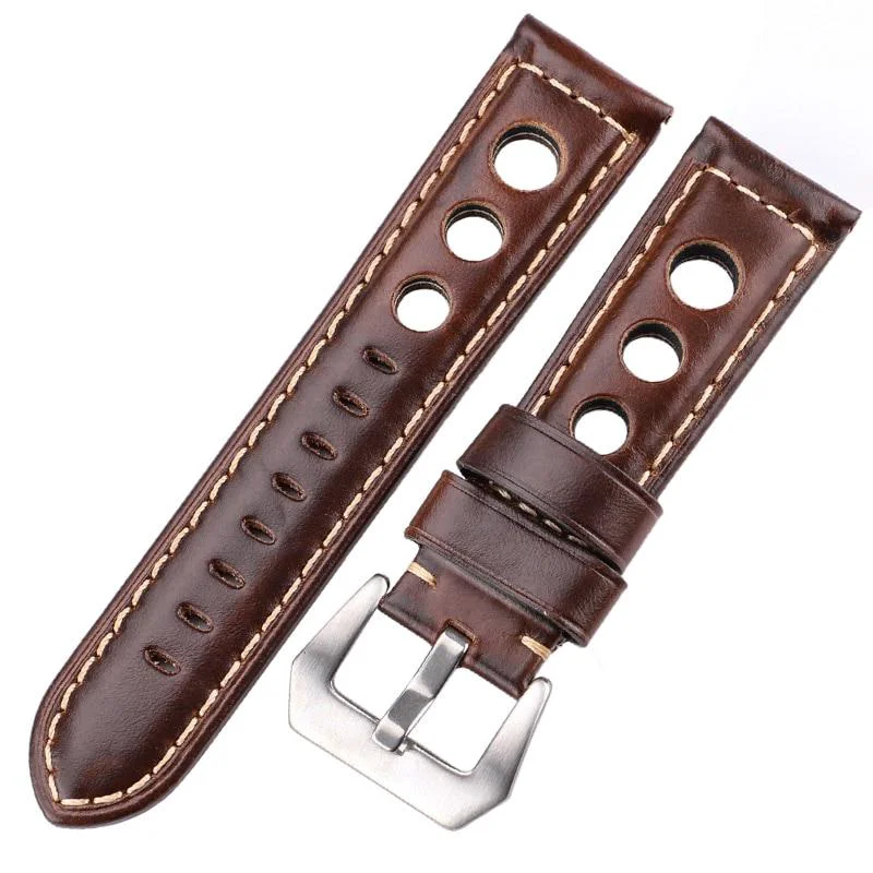 Fine Jurgen Cowhide Leather Rally Watch Strap With Tang Buckle Environmentally Friendly