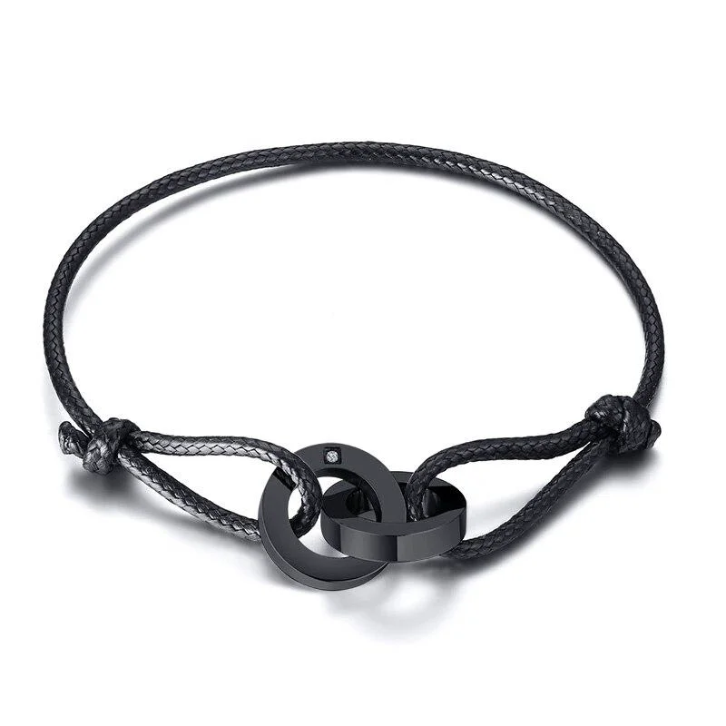 Trendy Circle Duo Minimalist Rope Bracelet User-Friendly