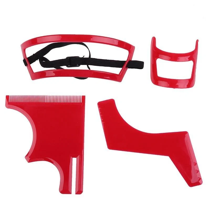 Trendy Beard Hair Shaping Stencil Set Refined