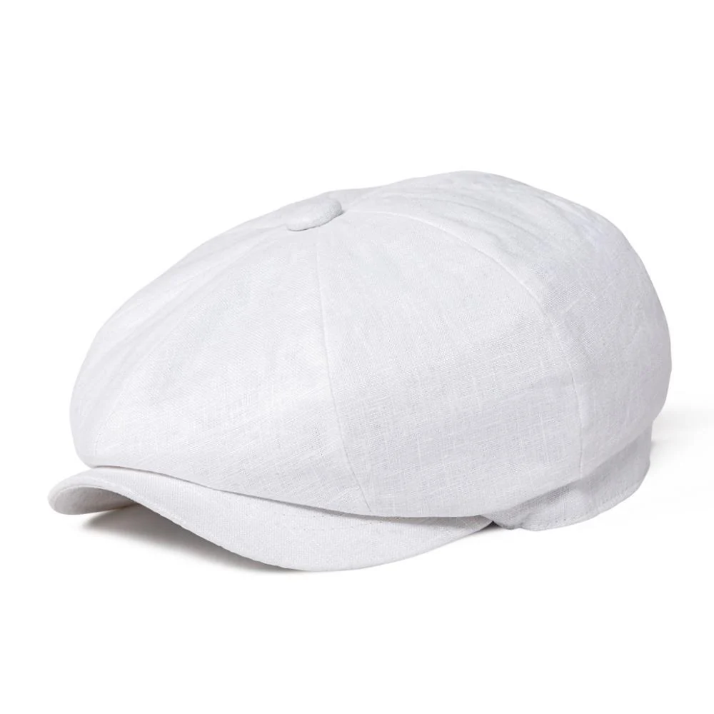 Superior Linen Newsboy Cap Expertly Made