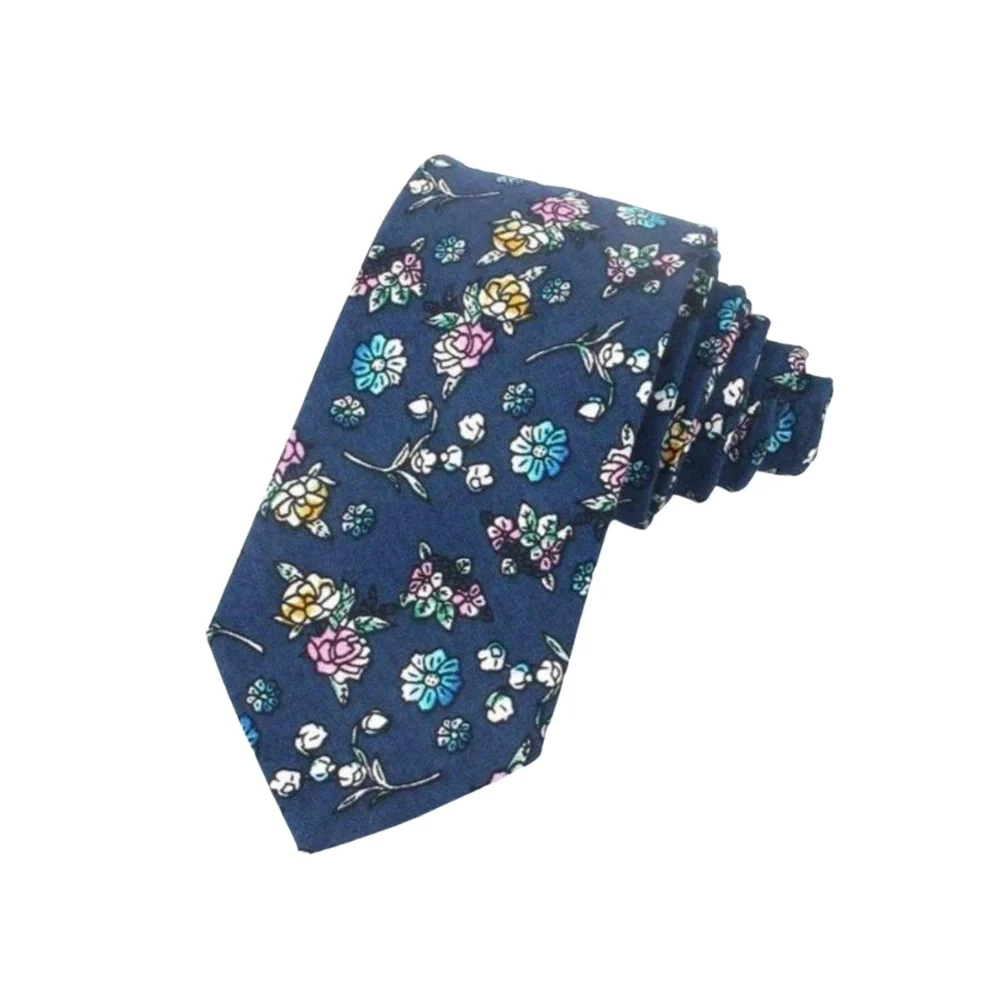 Certified Floral Cotton Boho Tie Green