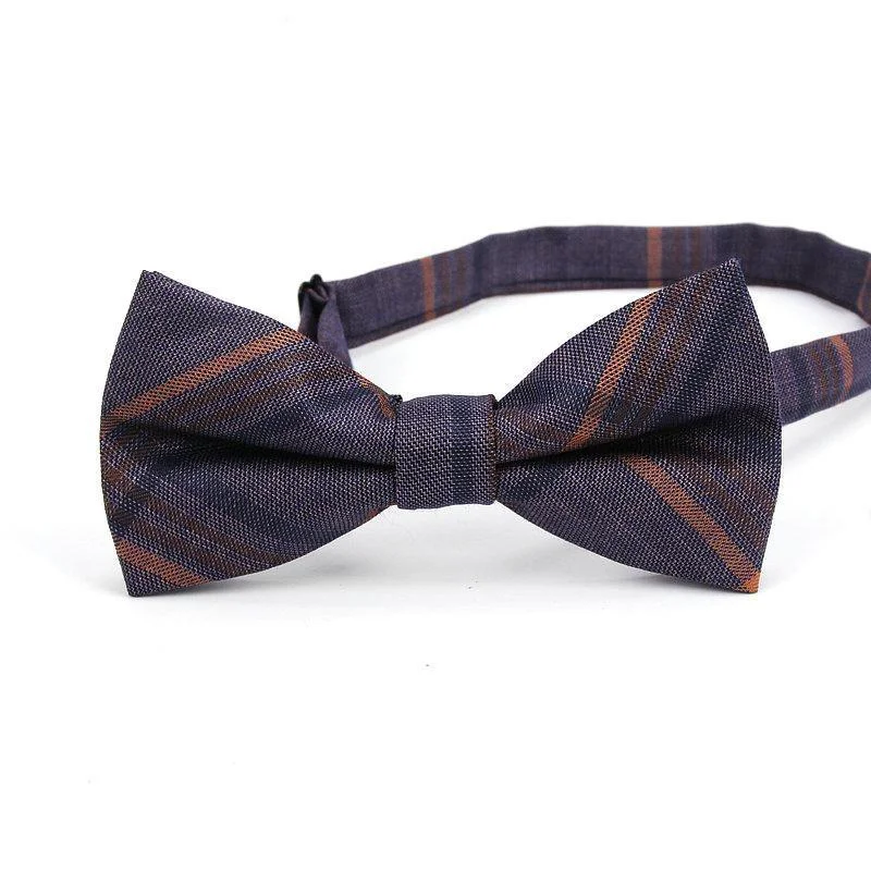 Functional Plaid Cotton Bowtie Pre-Tied Expertly Made