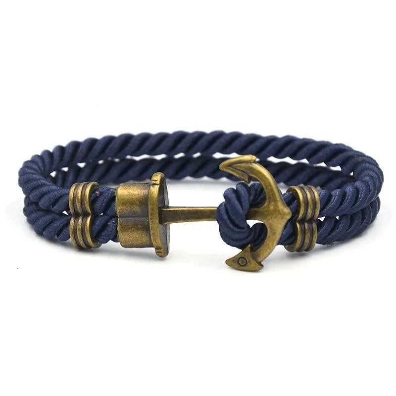 Responsible Luigi Bronze Anchor Rope Bracelet Recyclable