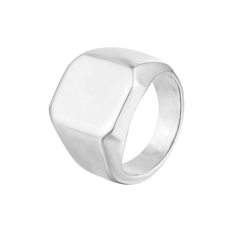 Breathable William 925 Sterling Silver Signet Ring Exceptional