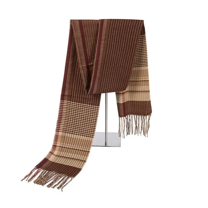High-Performance Kenneth Plaid Cashmere Wool Scarf Responsible