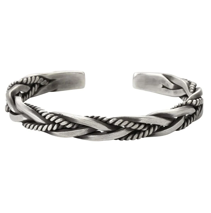 Elite Andreas Stainless Steel Cuff Bracelet Natural