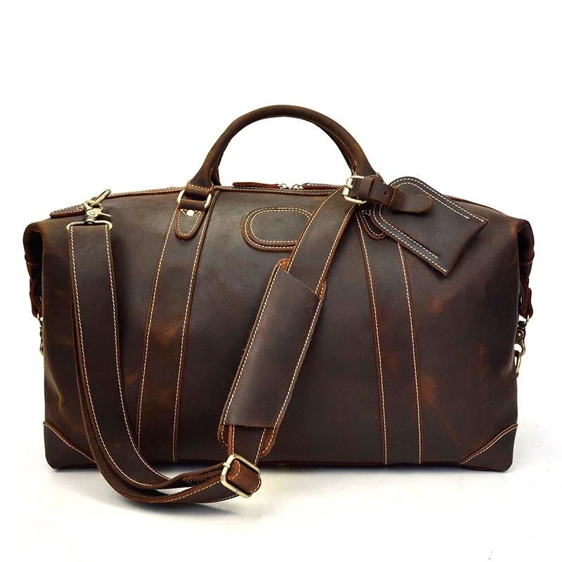 Smart Henry Crazy Horse Leather Duffel Bag Original Design