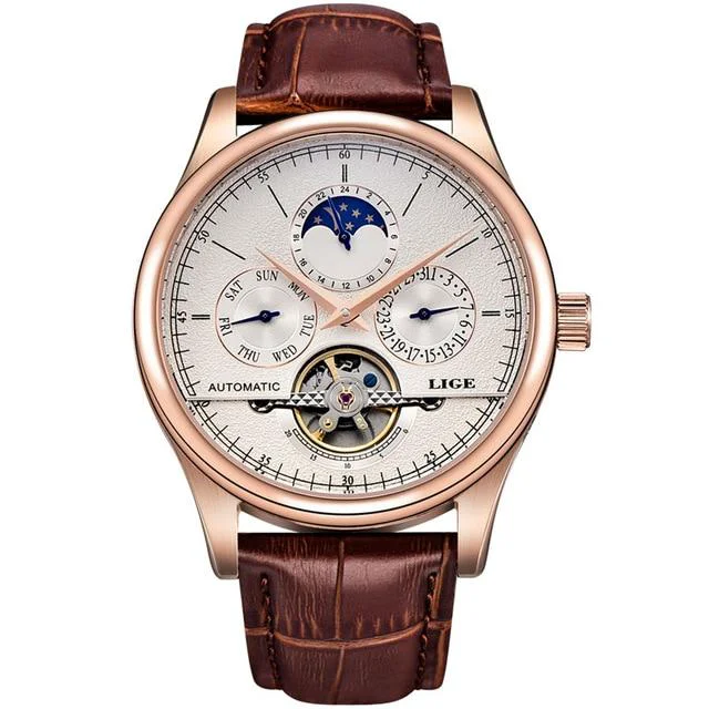 Responsible Pascal Mechanical Moon Phase Watch Superior