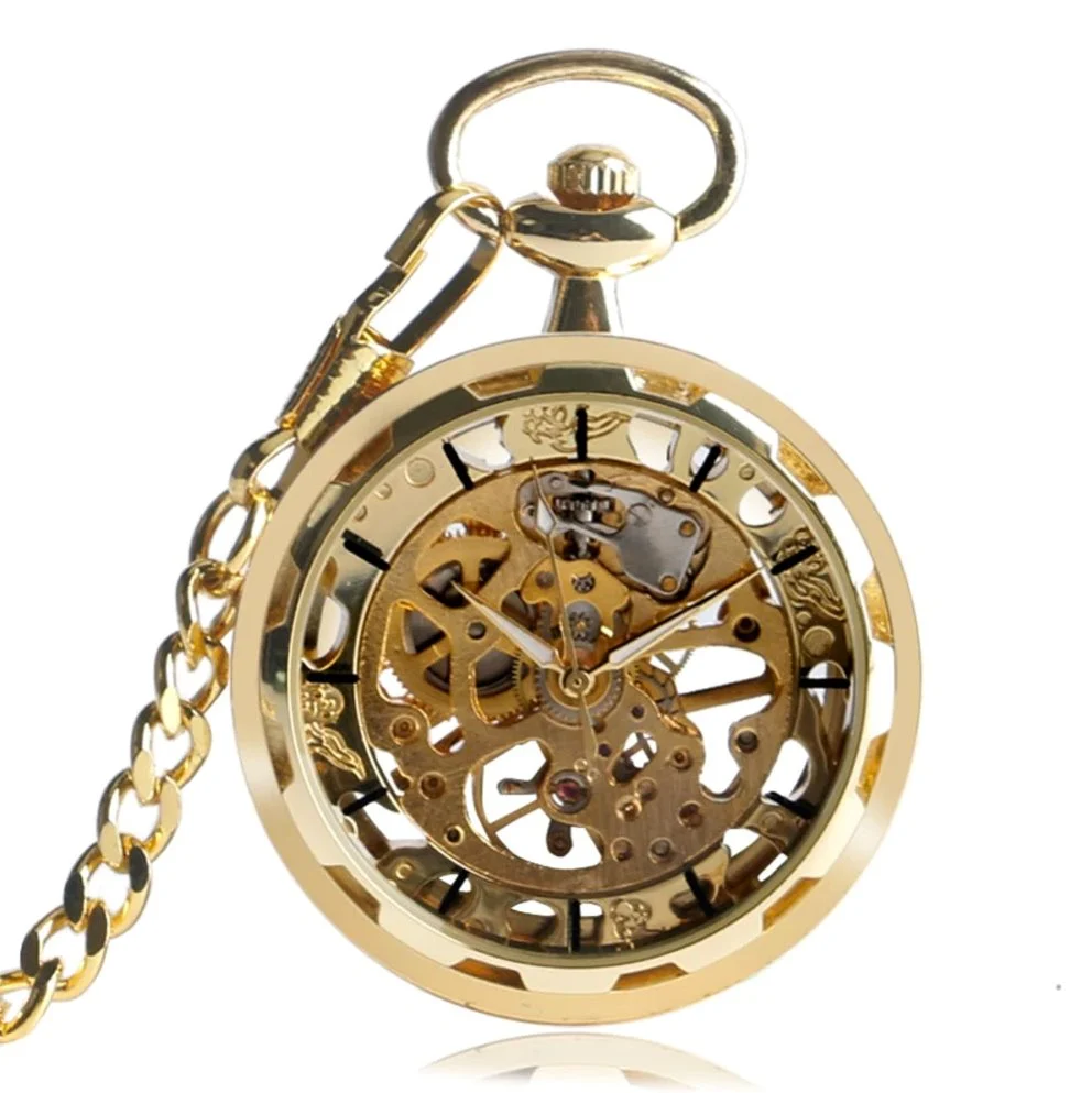 Clean Leonardo Mechanical Skeleton Pocket Watch Eco-Friendly
