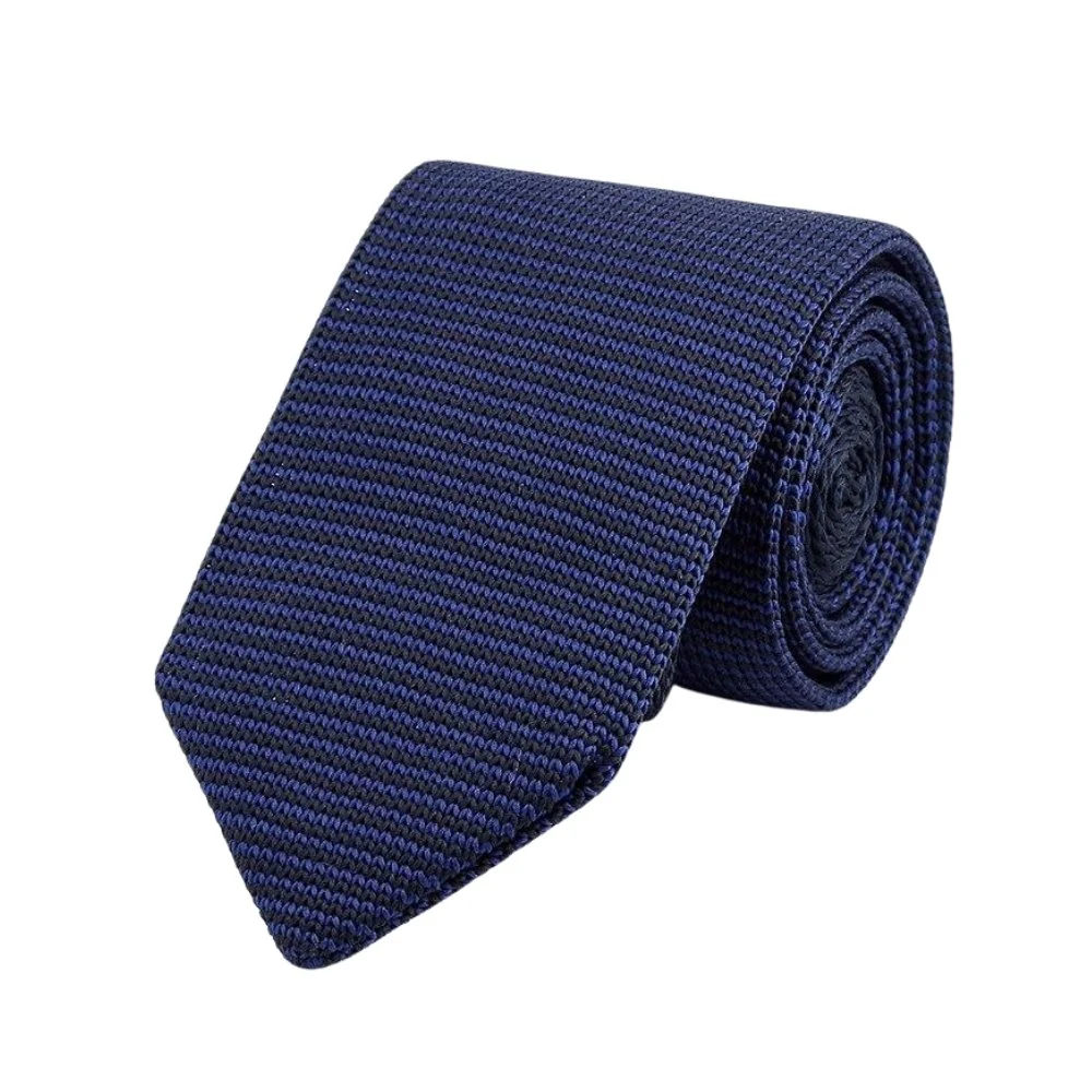 World-Class Navy Knitted Tie Soft