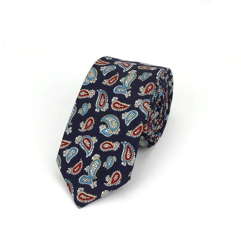Easy-to-Use Elegant Paisley Cotton Tie Organic