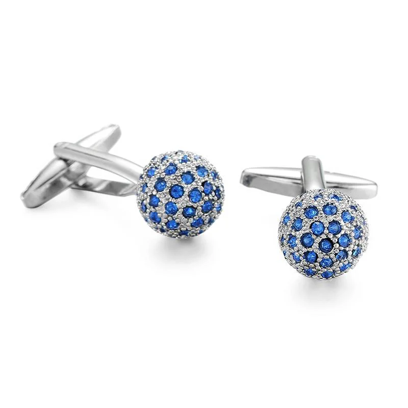 Traditional Crystal Ball Cufflinks Flexible