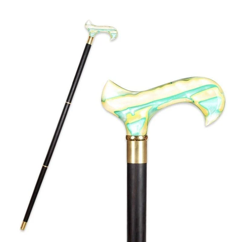 Premium Material Gabriel Wooden Walking Stick With Resin Handle Luxury