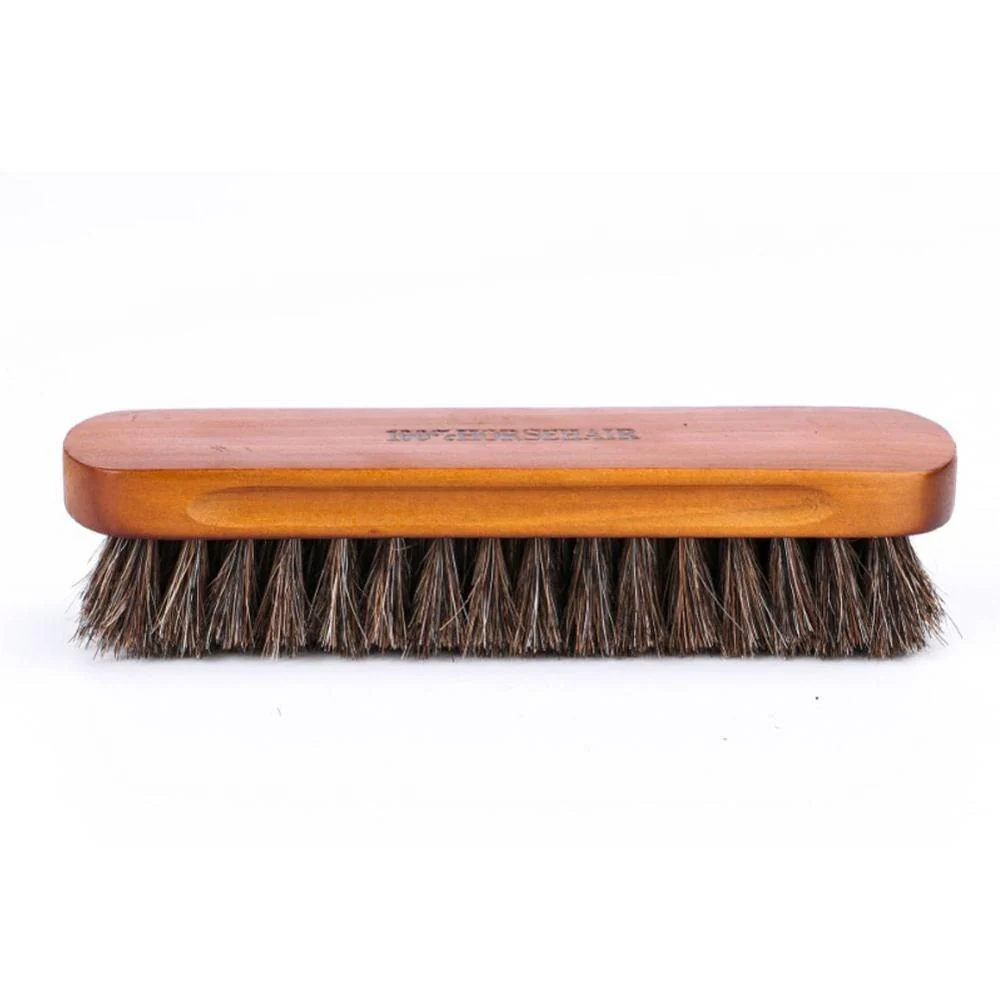 Optimized Fabio Professional Pure Horse Hair Wooden Shoe Brush Durable