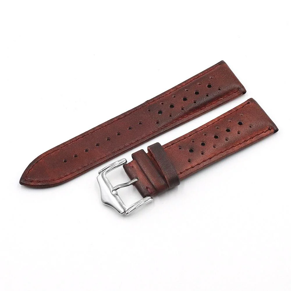 Modern Alphonse Leather Rally Watch Strap With Tang Buckle Exclusive