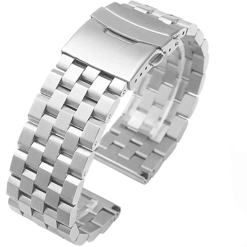 Stylish Klaus 316L Stainless Steel Engineer Watch Strap With Deployant Clasp Effective