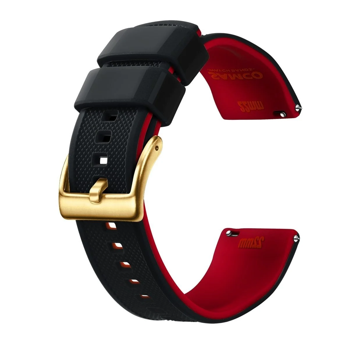 Verified Rafael Silicone Tropic Watch Strap With Gold-Tone Tang Buckle High-End