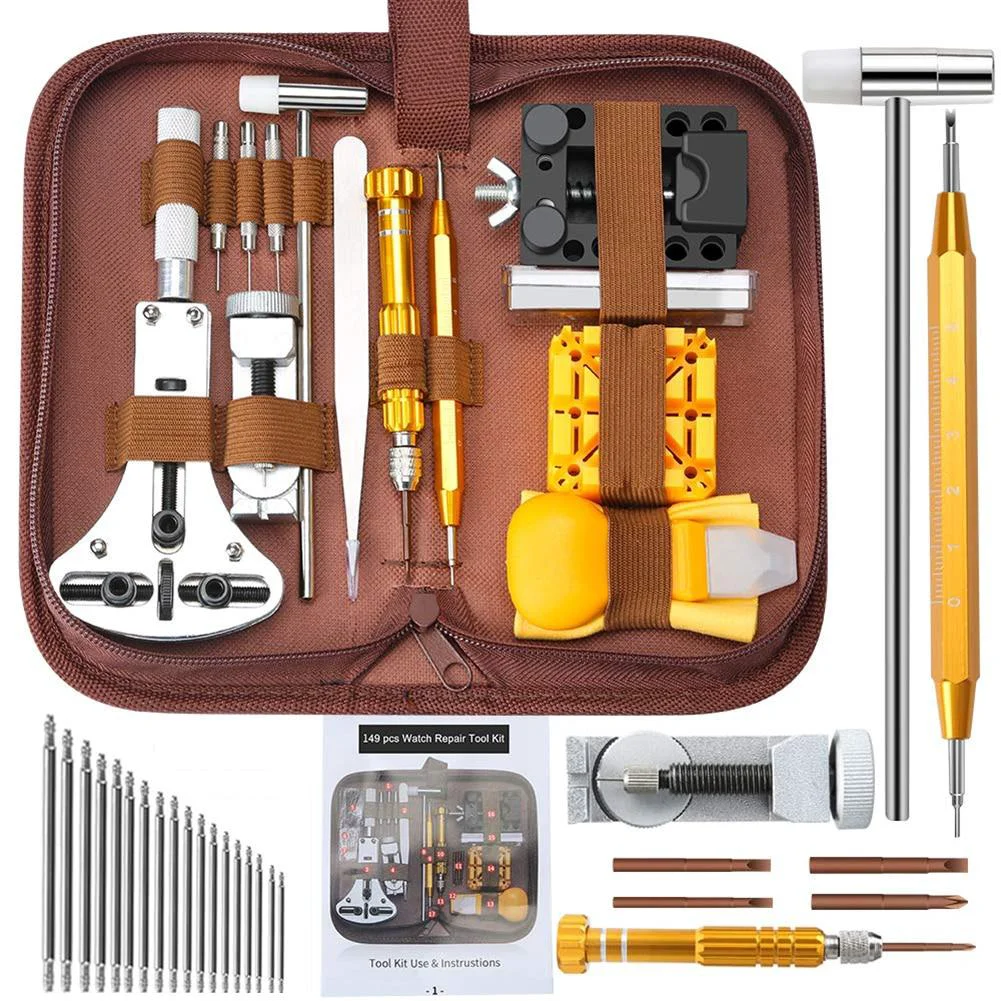 Dependable GR Watch Repair Tool Kit 149Pcs Clean