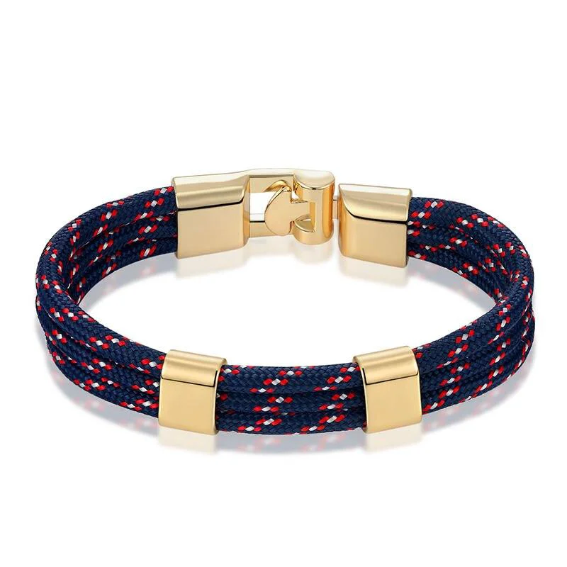 Safe Gianluigi Nautical Rope Bracelet With Gold-Tone Buckle High-Quality