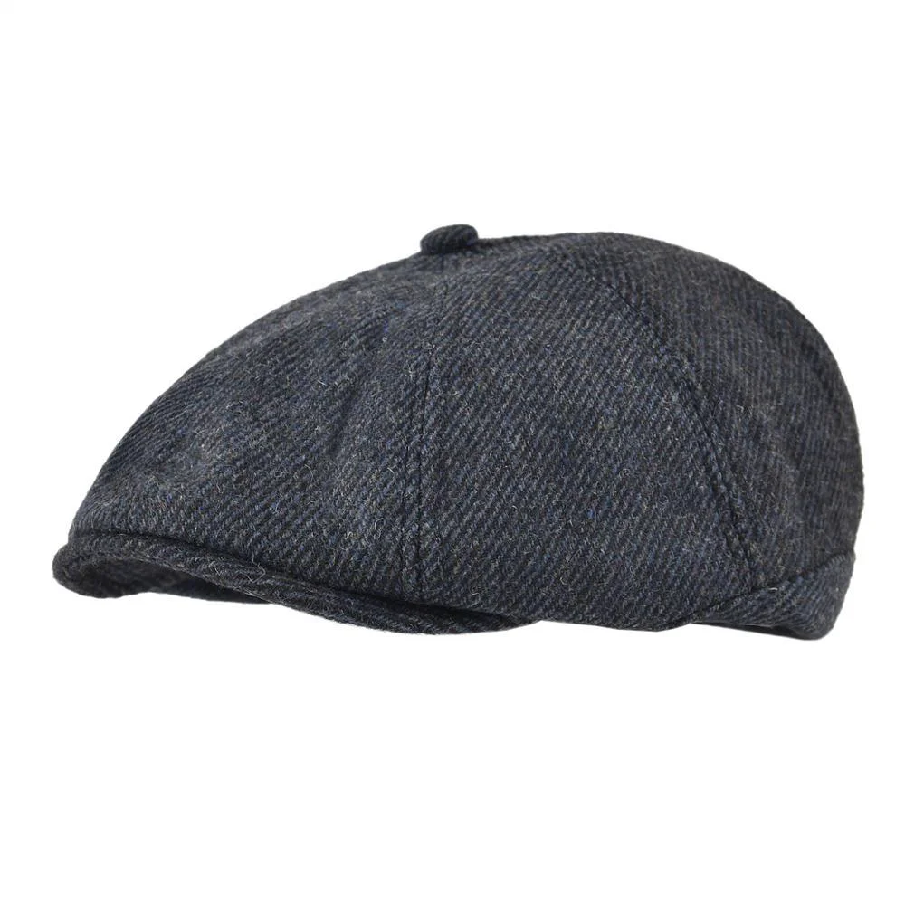 High-Quality Tweed Newsboy Gorra Flexible