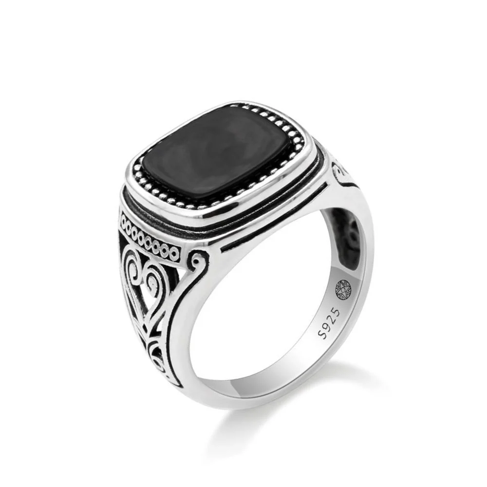 Durable Magnus Anillo de sello de plata de ley 925 Elegant