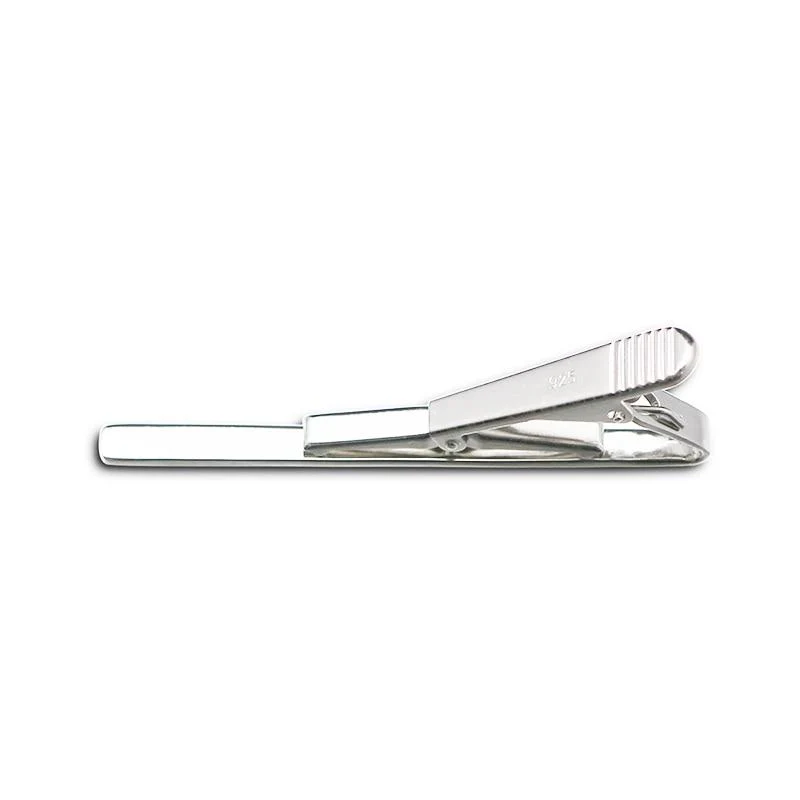 Smooth Pasador de corbata de plata de ley Efficient
