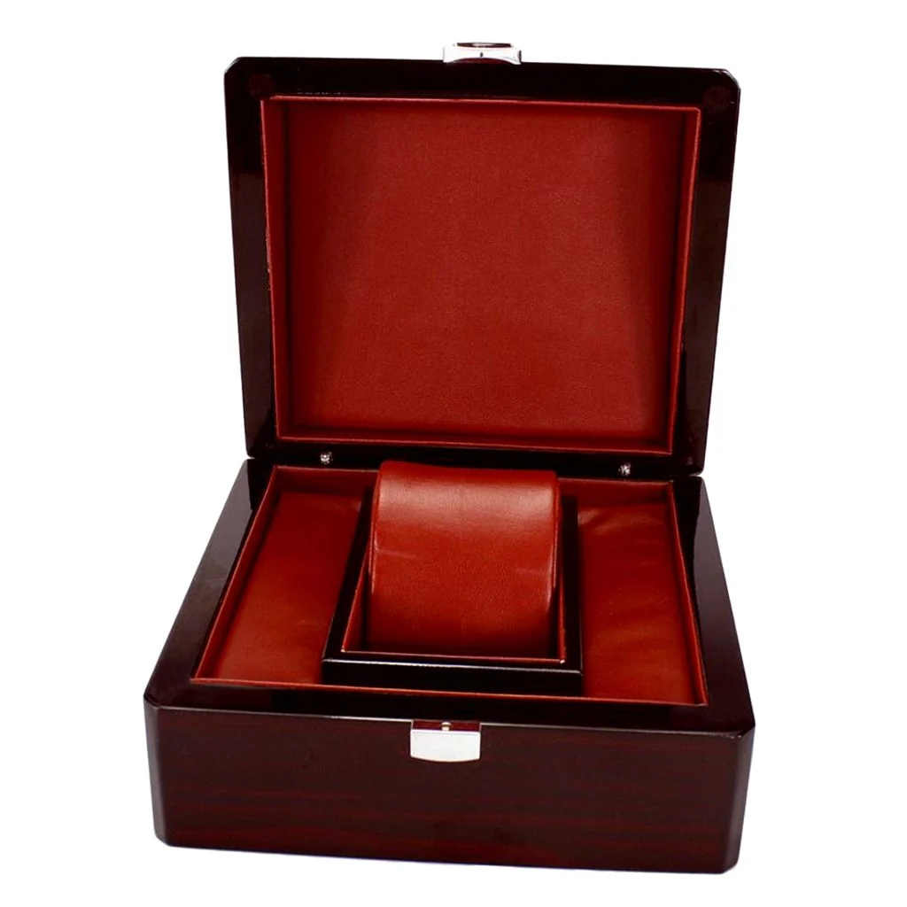 Versatile Gaspare Caja de madera brillante para un reloj Certified