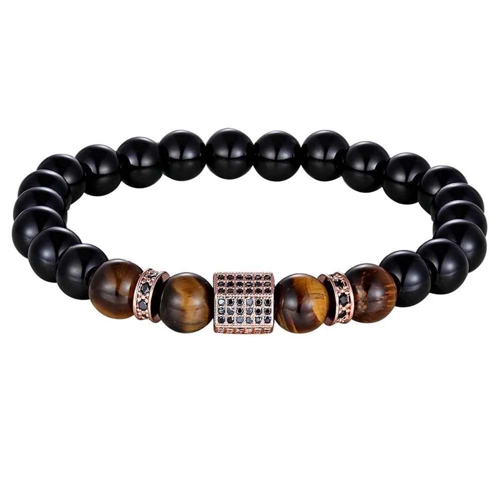 Prestigious Douwe Fiore Pulsera de circonitas y ónix Breathable