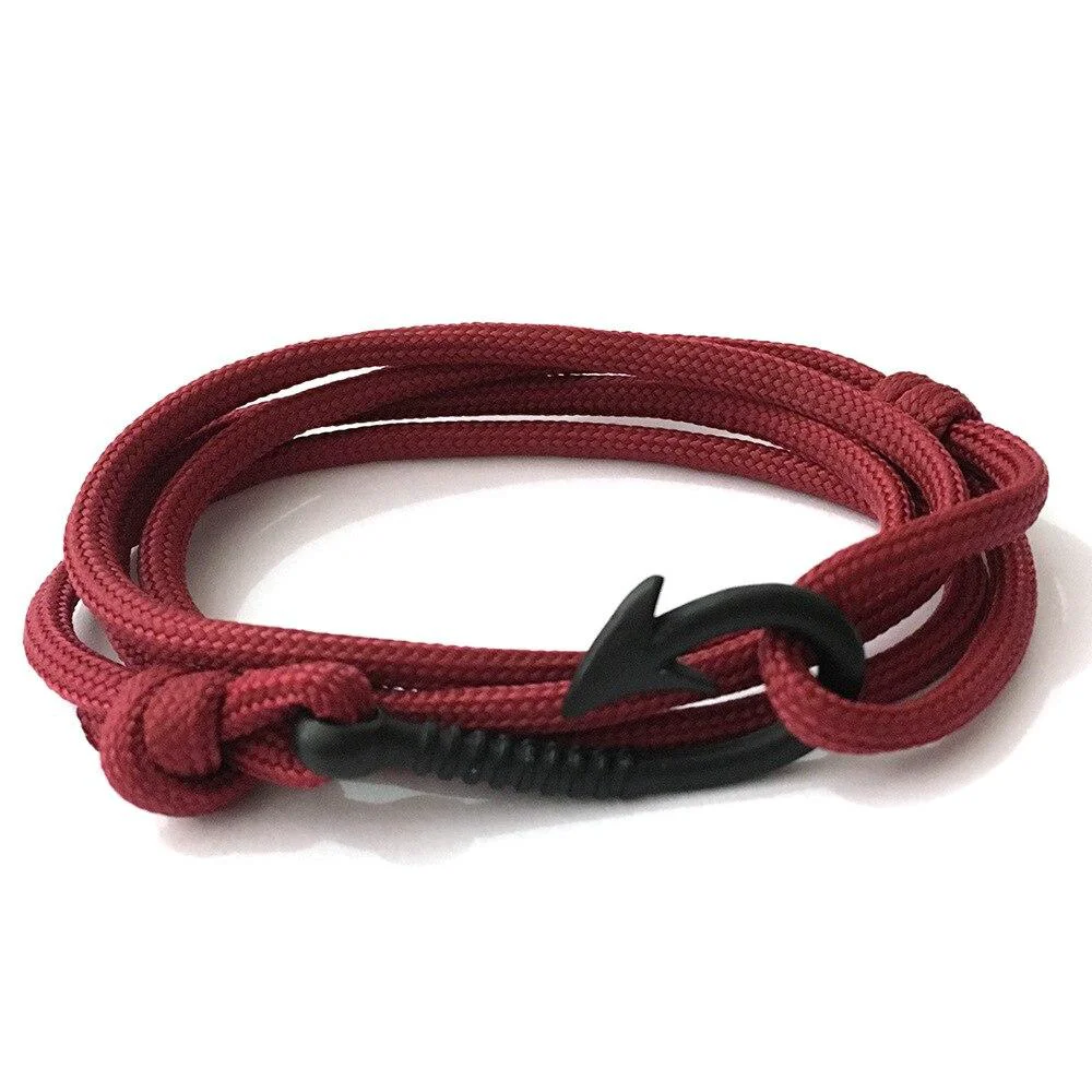 Lightweight Pulsera Náutica Gancho Pequeño Negra Exclusive