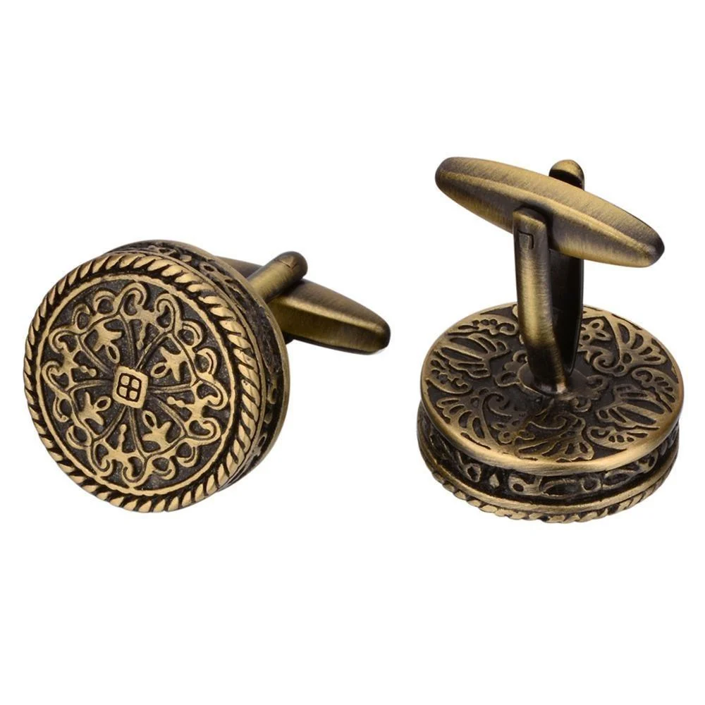Natural Gemelos vintage de bronce Soft