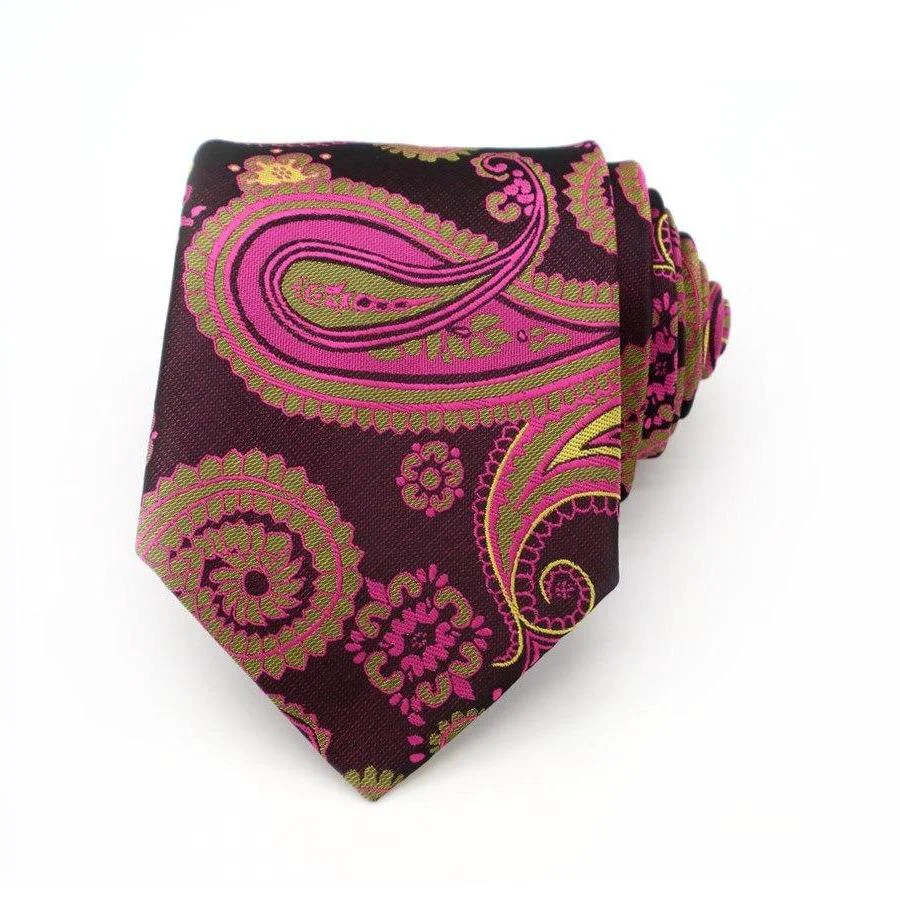 High-End Corbata de seda Jacquard Paisley Quality