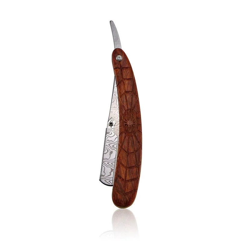 Artisan Maquinilla de afeitar Shavette con mango de madera hecho a mano Refined