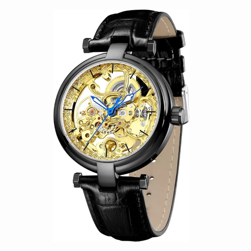 Trendy Reloj mecánico esqueleto de lujo Firenze Refined