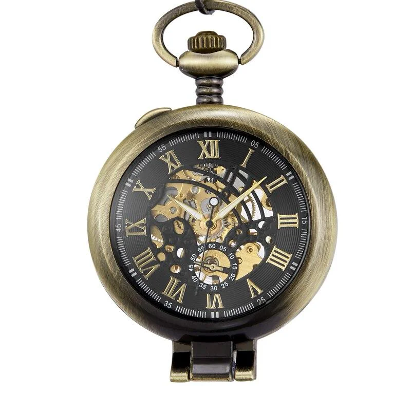 Relaxed Olaf Reloj de bolsillo mecánico esqueleto Orkina Bronce User-Friendly