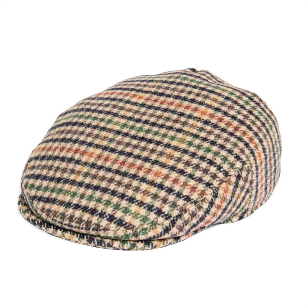 Classic Houndstooth Gorra plana Mini Check Tweed Stylish