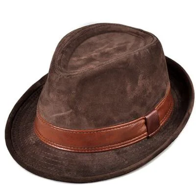 Clean Piel de ante Trilby Sombrero Premium