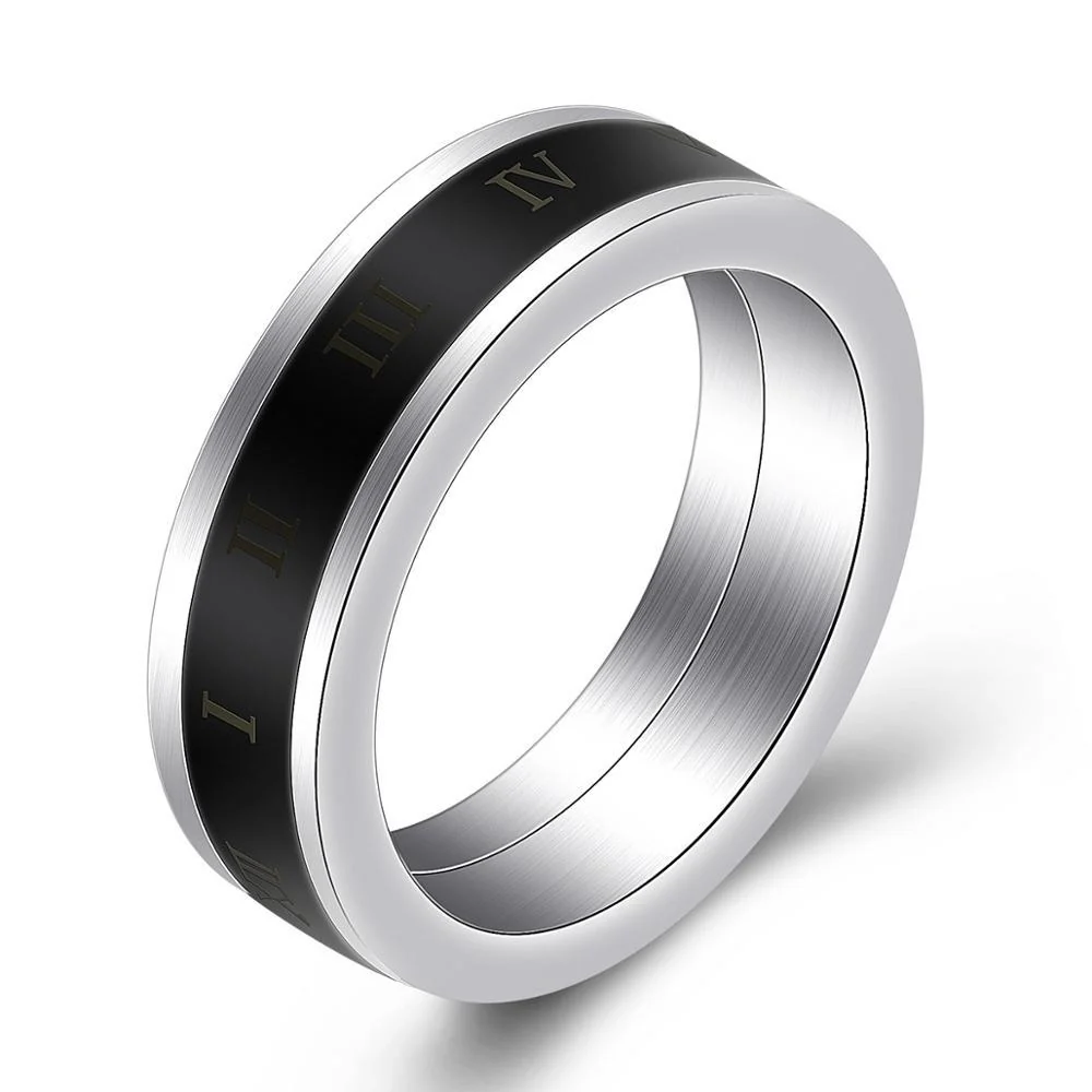 Unique Anillo de números romanos Genuine
