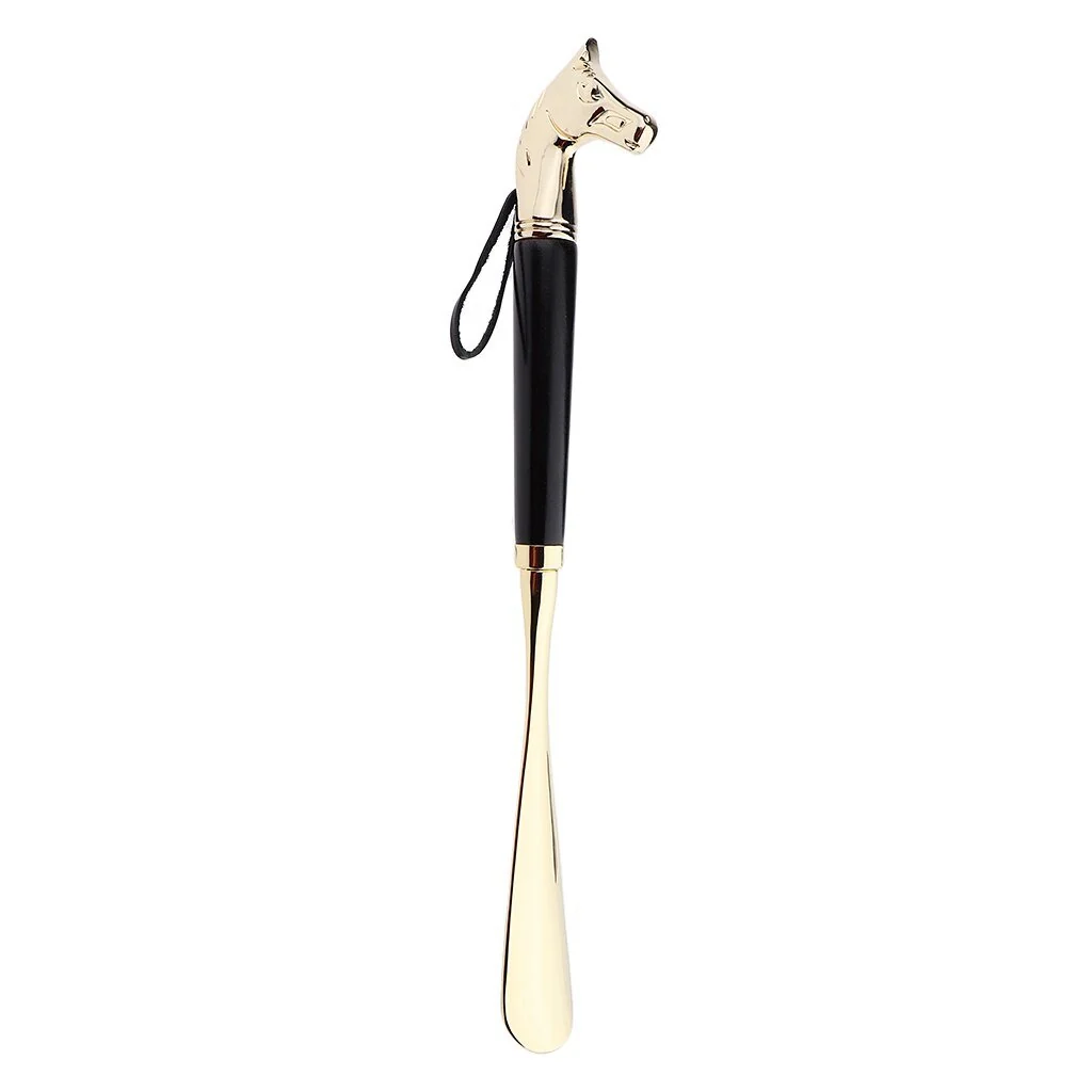 Recyclable Cabeza de caballo dorada Retro Calzador 32 cm Durable