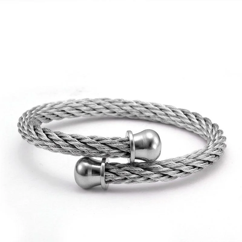 World-Class Marcus Pulsera minimalista de metal trenzado Advanced