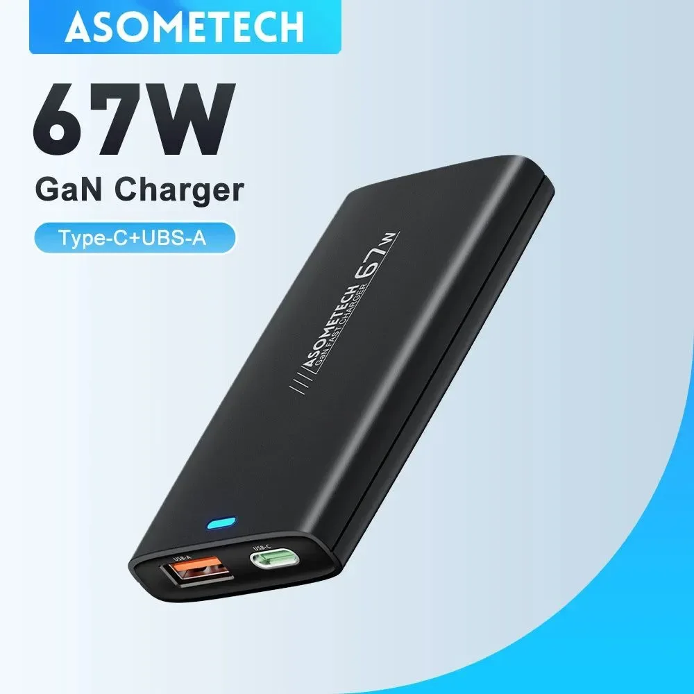 Environmentally Friendly 67W GaN Fast Travel Charger PPS QC PD3.0 USB Type C Charger for iPhone 14 Samsung S23 Huawei Xiaomi and Macbook Outstanding