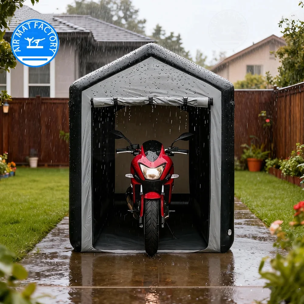 Certified Inflatable Folding Garage – PVC Heavy-Duty Inflatable Shelter for Motorcycle Bicycle Outdoor Storage Original Design